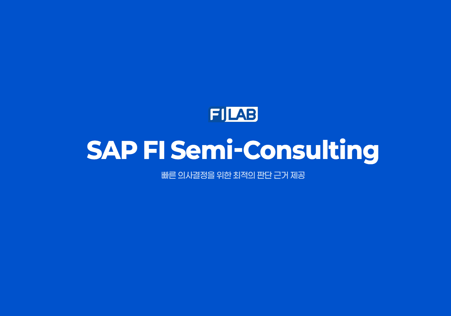 SAP FI Semi-Consulting