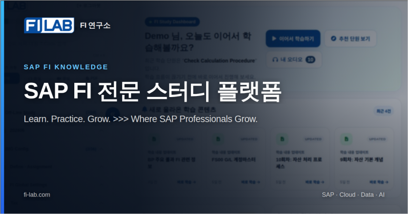 SAP FI Study Platform 공식 오픈!