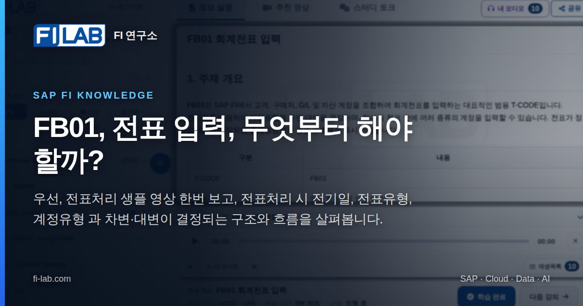 FB01 회계전표 입력