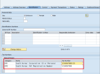 S4HANA 에서 Tax Number 관리 위치