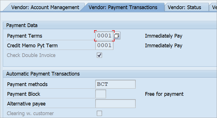 전표 기표시 Payment methods 자동 설정