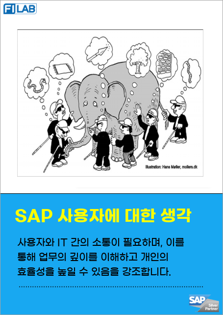 사용자 관점에서 SAP 운영의 중요성을 강조하며, 사용자의 업무 이해와 소통을 통해 효율성을 높이고 개선점을 찾고자 하는 내용을 담고 있습니다. 사용자와 IT 간의 소통이 필요하며, 이를 통해 업무의 깊이를 이해하고 개인의 효율성을 높일 수 있음을 강조합니다.