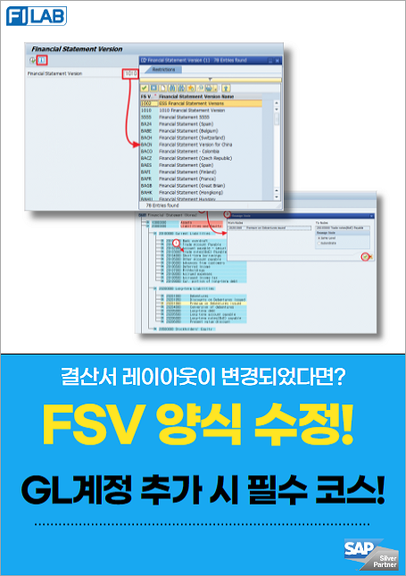 재무제표 버전(FSV) 양식 변경하기